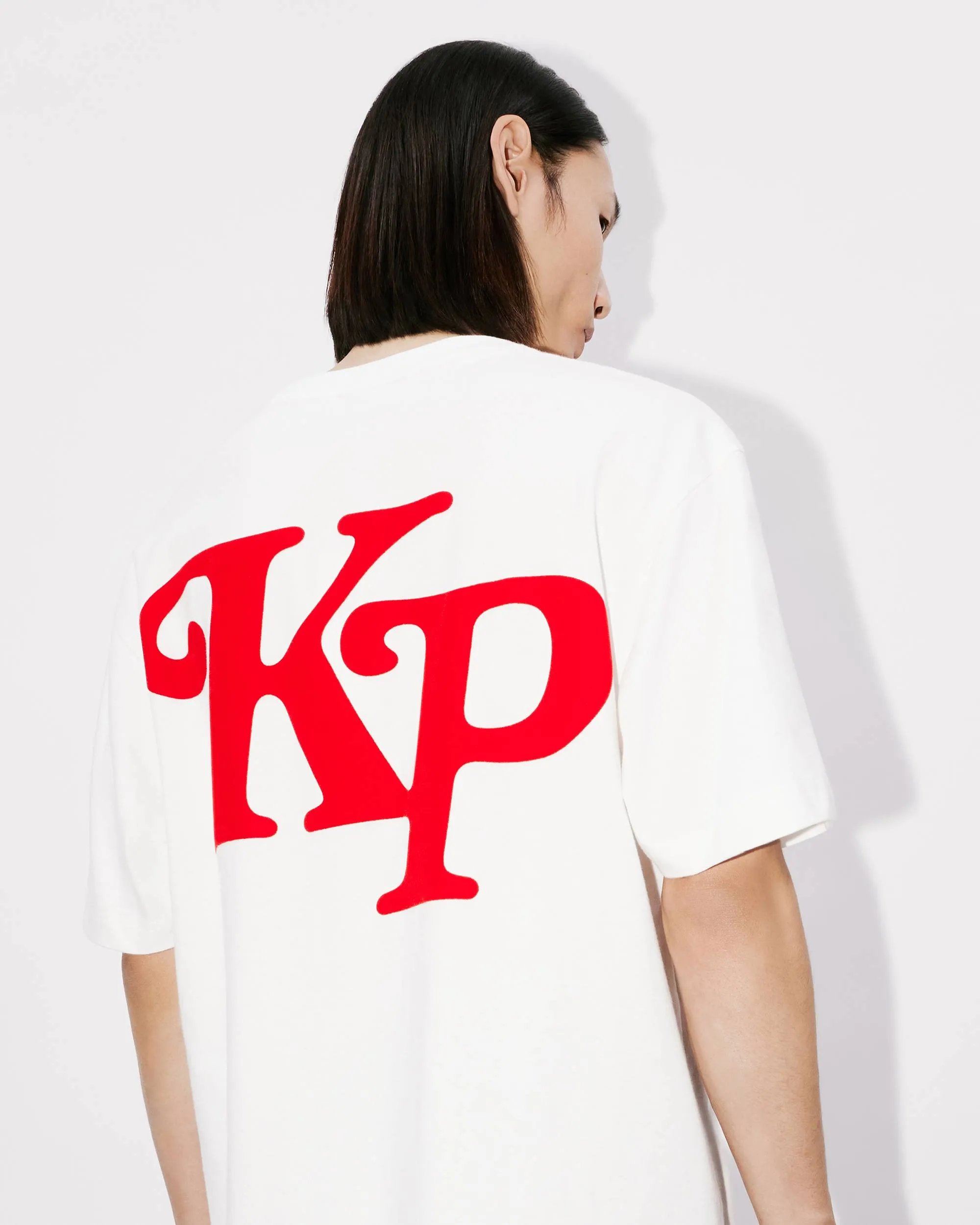 KENZO BY VERDY KP New Year limited oversized T-shirt Color: White Black Tibetan Blue Red Size: M L